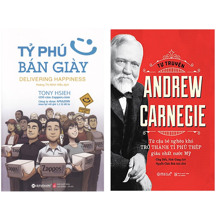 Combo Sách Doanh Nhân : Tỷ Phú Bán Giày + Tự Truyện Andrew Carnegie - Từ Cậu Bé Nghèo Khó Trở Thành Tý Phú Thép Giàu Nhất Nước Mỹ