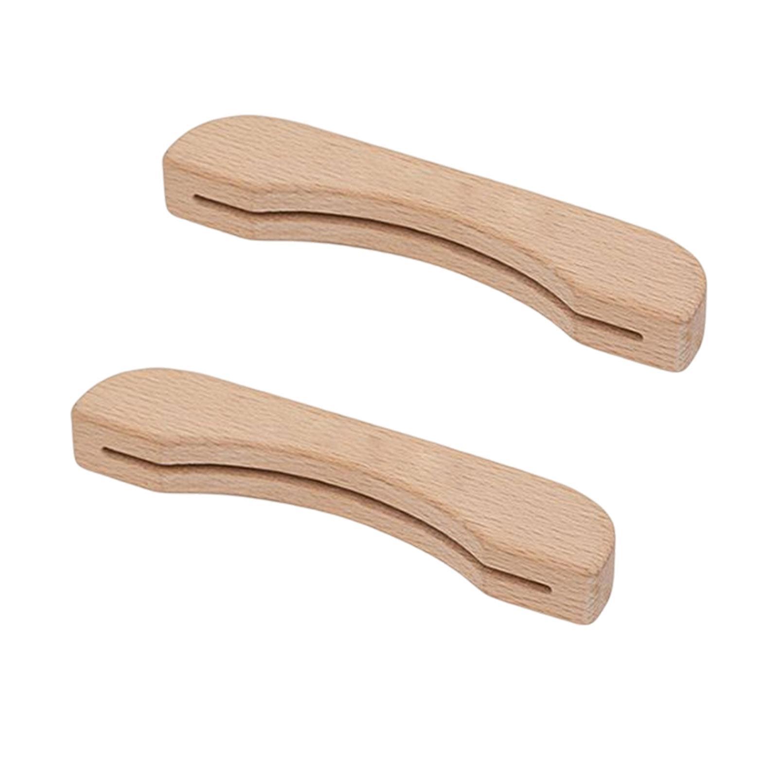 Wooden BBQ Pan Handle Anti Scald Replacement Grip for Griddle Pot Outdoor