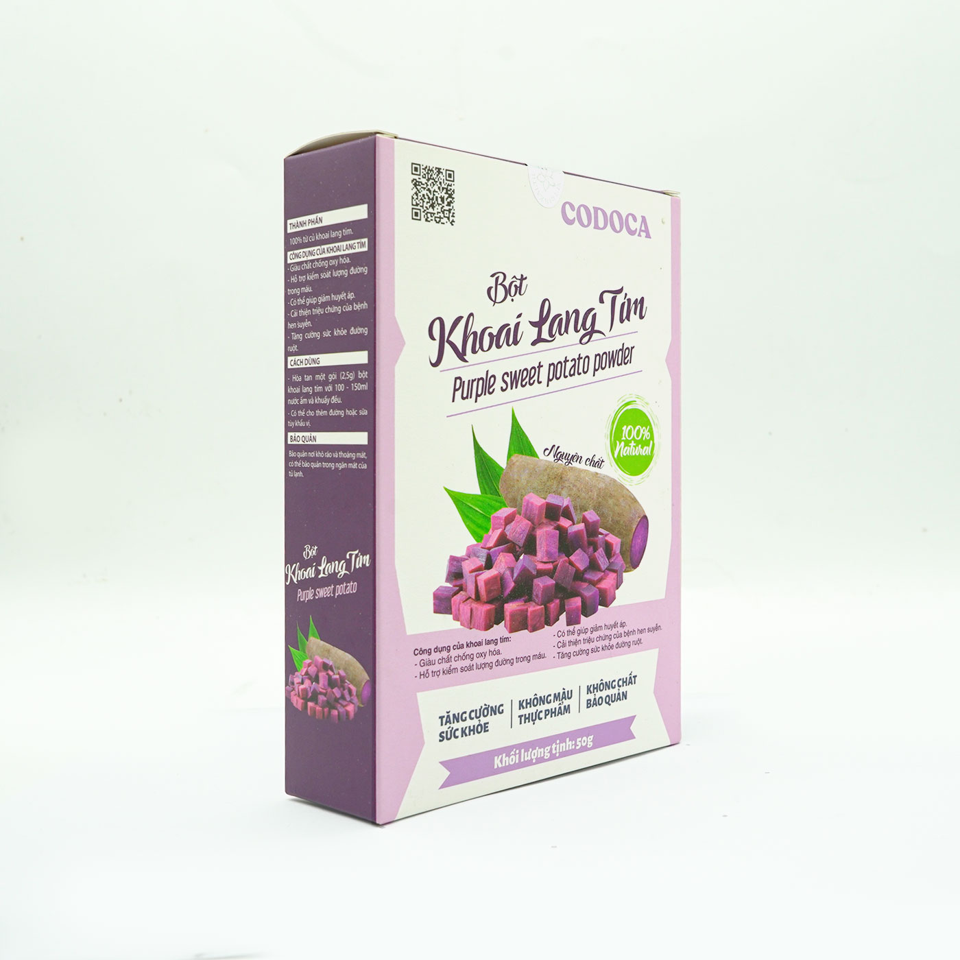 Bột Khoai lang tím Codoca Sấy Lạnh Nguyên Chất (50g) Tạo màu tự nhiên cho thực phẩm, rau củ