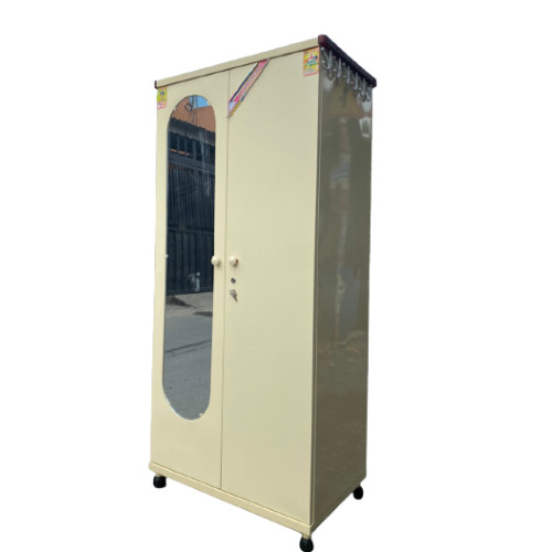 Tủ Quần Áo Bằng Sắt 1m8x85x50 màu kem