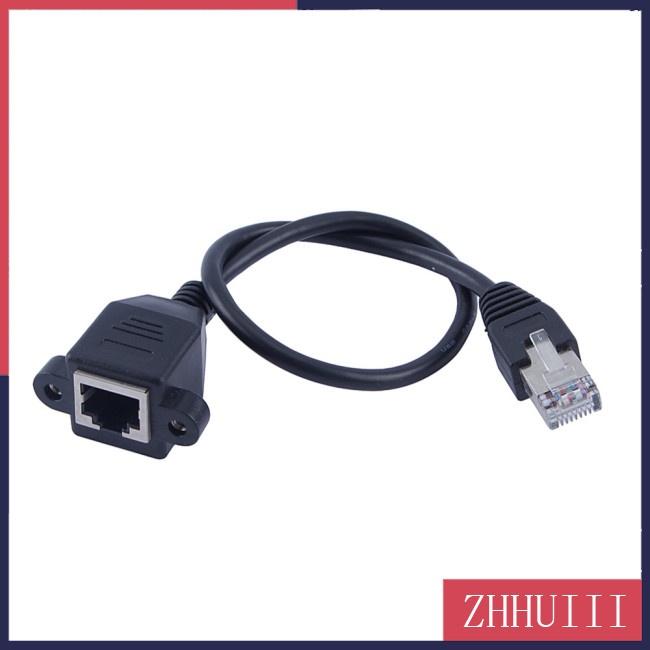 JT RJ45 Cable Male to Female Screw Panel Mount Ethernet LAN Network Extension Cable RJ45 Female to Male