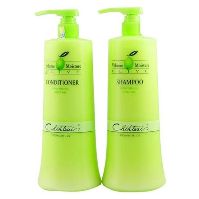 Cặp dầu gội xả siêu mượt Chihtsai Volume Moisture Olive Shampoo & Conditioner 1000ml