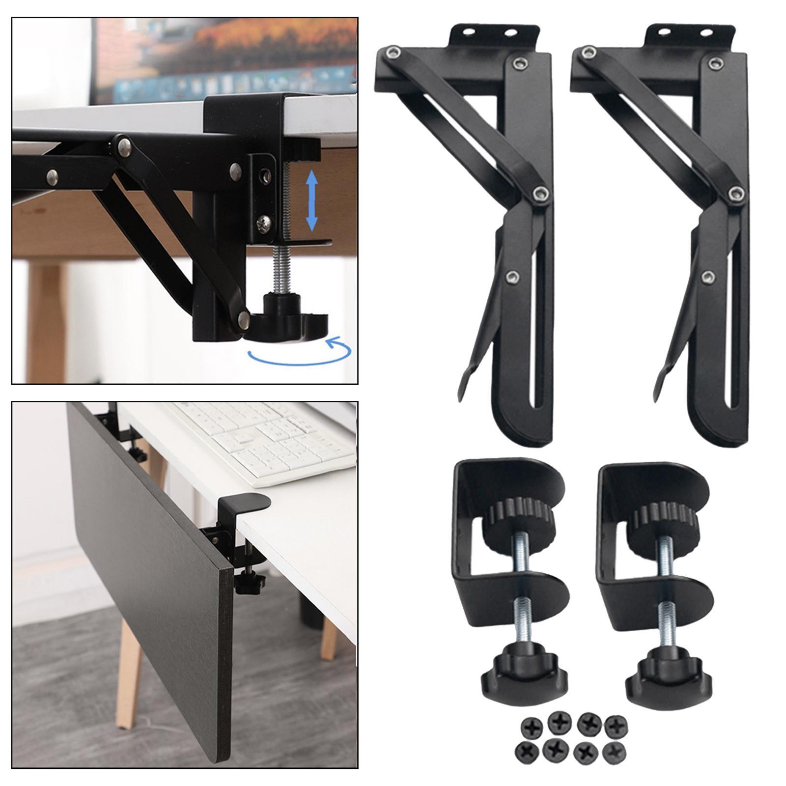 Keyboard Tray with  Adjustable Height Black Keyboard Tray Clamp Mount