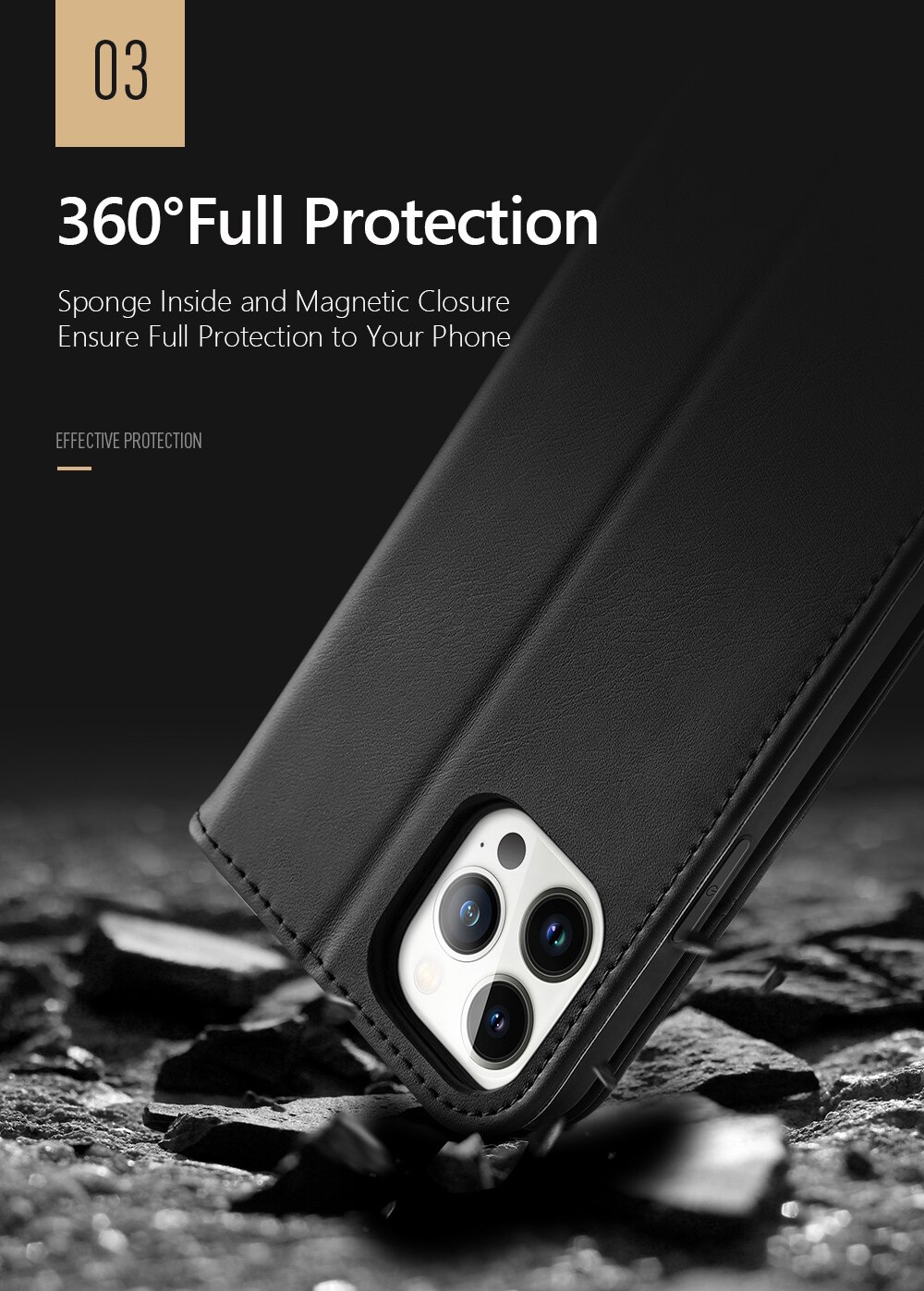 Bao da dành cho iPhone 14 Pro MAX Dux Ducis Hivo Series - hàng chính hãng