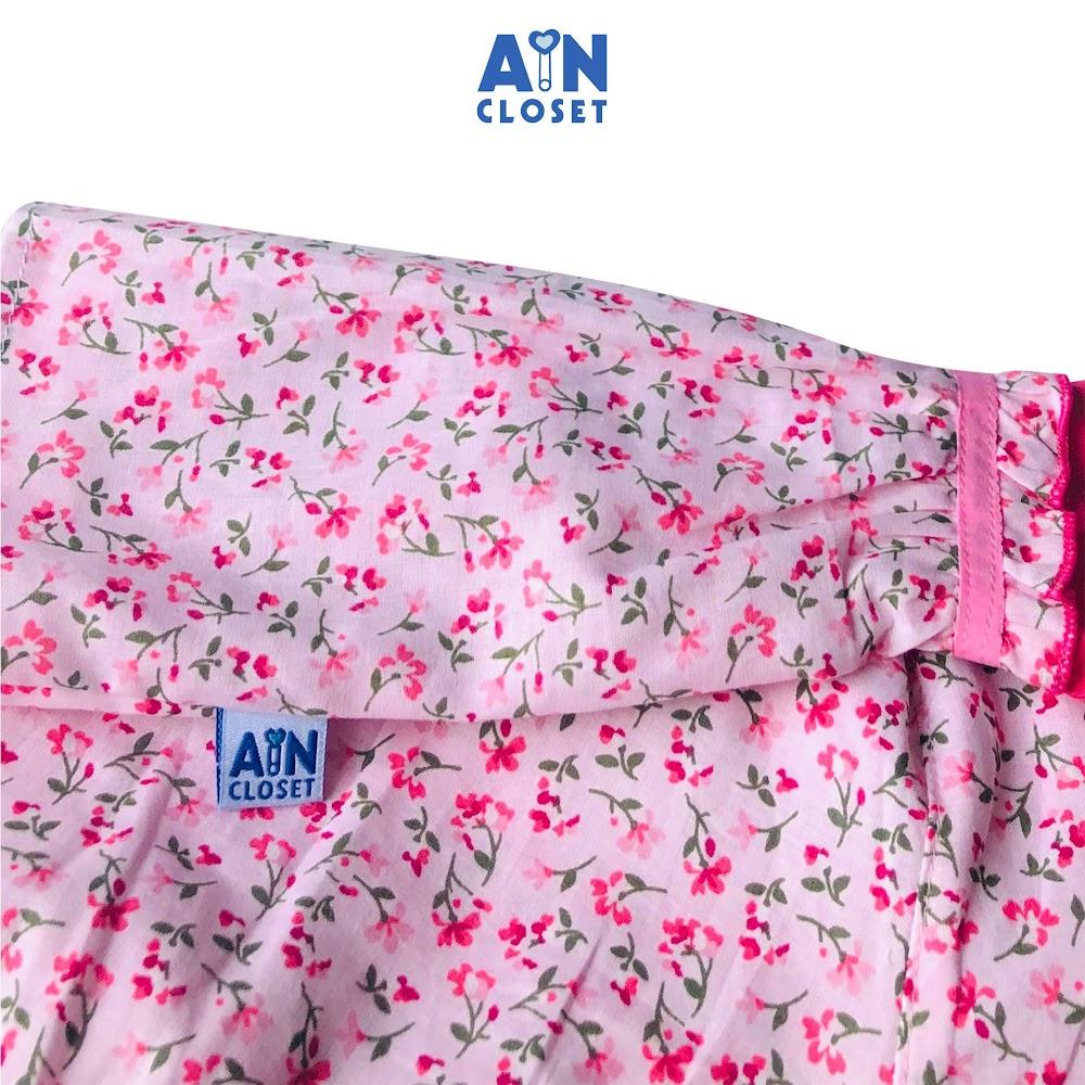 Bộ quần áo ngắn bé gái Nhí hồng Nơ áo sát nách cotton - AICDBGQR3YGF - AIN Closet