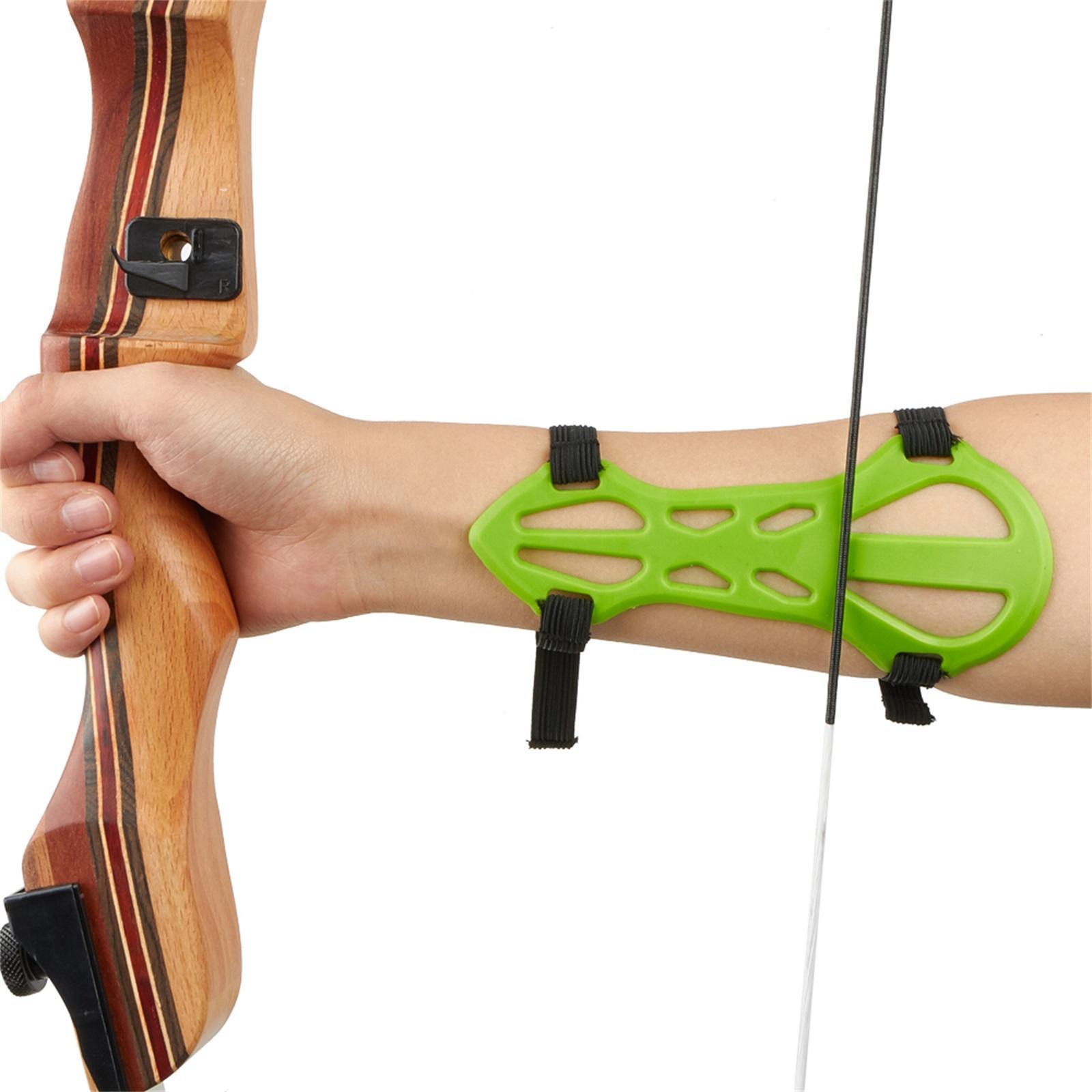 Arm Guard 2 Adjustable Straps Hunting Forearm Protect Gear Black