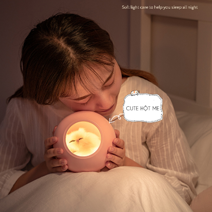 Đèn ngủ con mèo siêu yêu phòng ngủ