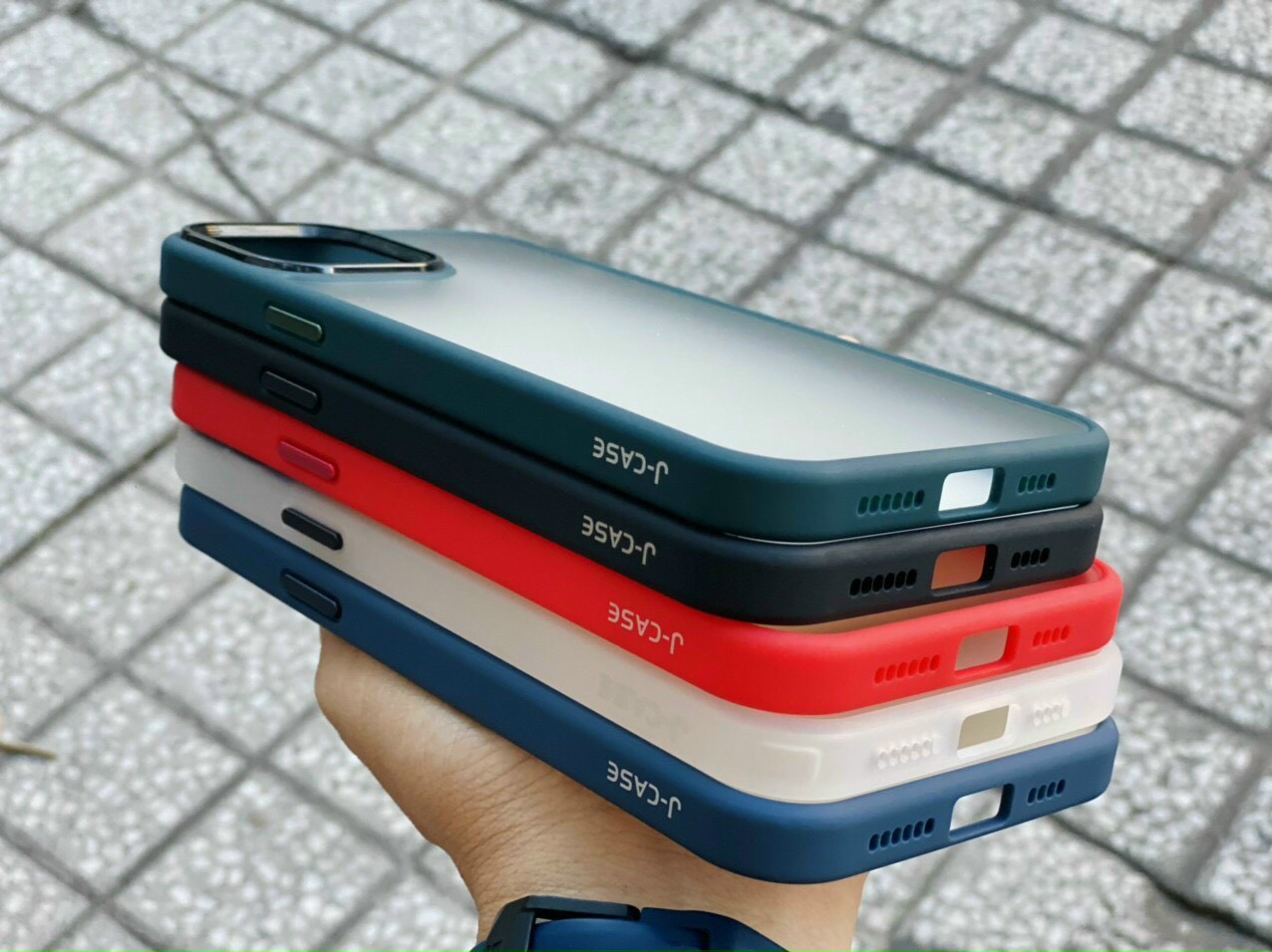 Ốp lưng viền màu lưng nhám trong chống sốc hiệu J-Case dành cho iPhone 11 Pro Max, 12 Pro Max( hàng chính hãng)