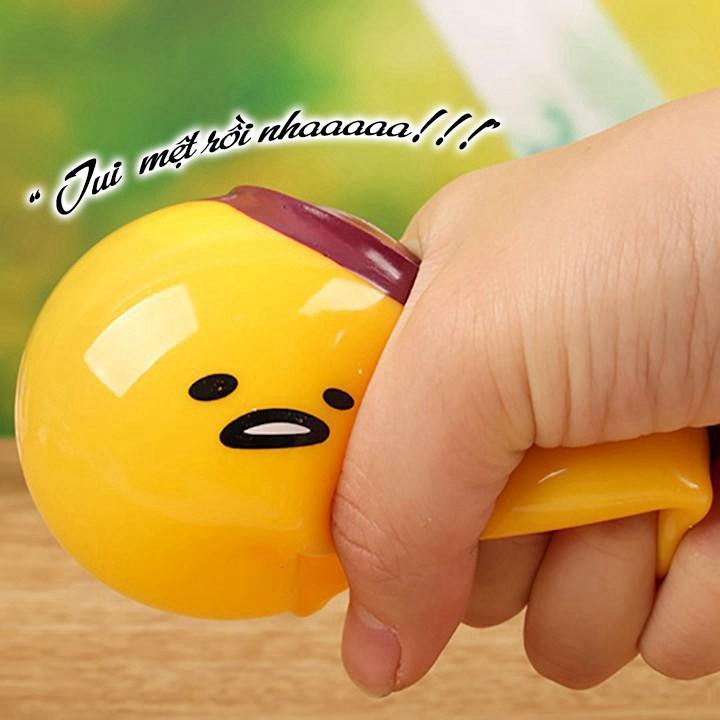 Bánh Flan - Pudding Gudetama (Tròn) GUDETAMA SQUIShY trúng trút giận bánh mật ong