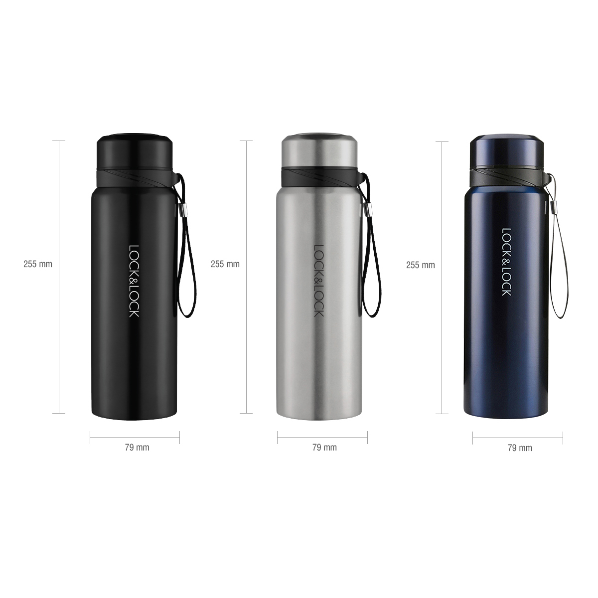 Bình Giữ Nhiệt 800ml Lock&amp;Lock Vacuum Bottle LHC6180 - Hàng Chính Hãng, Bằng Thép Không Gỉ, Có Lưới Lọc Trà Bằng Inox, Mức Giữ Nhiệt Vượt Trội Tặng Kèm Ống Hút Inox