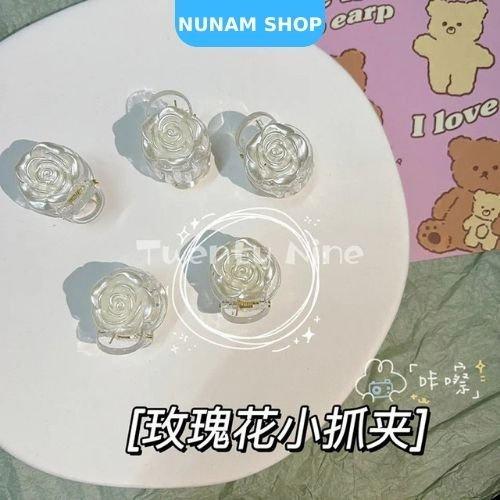 Kẹp tóc càng cua hoa hồng sang xịn cho nữ Nunam Shop