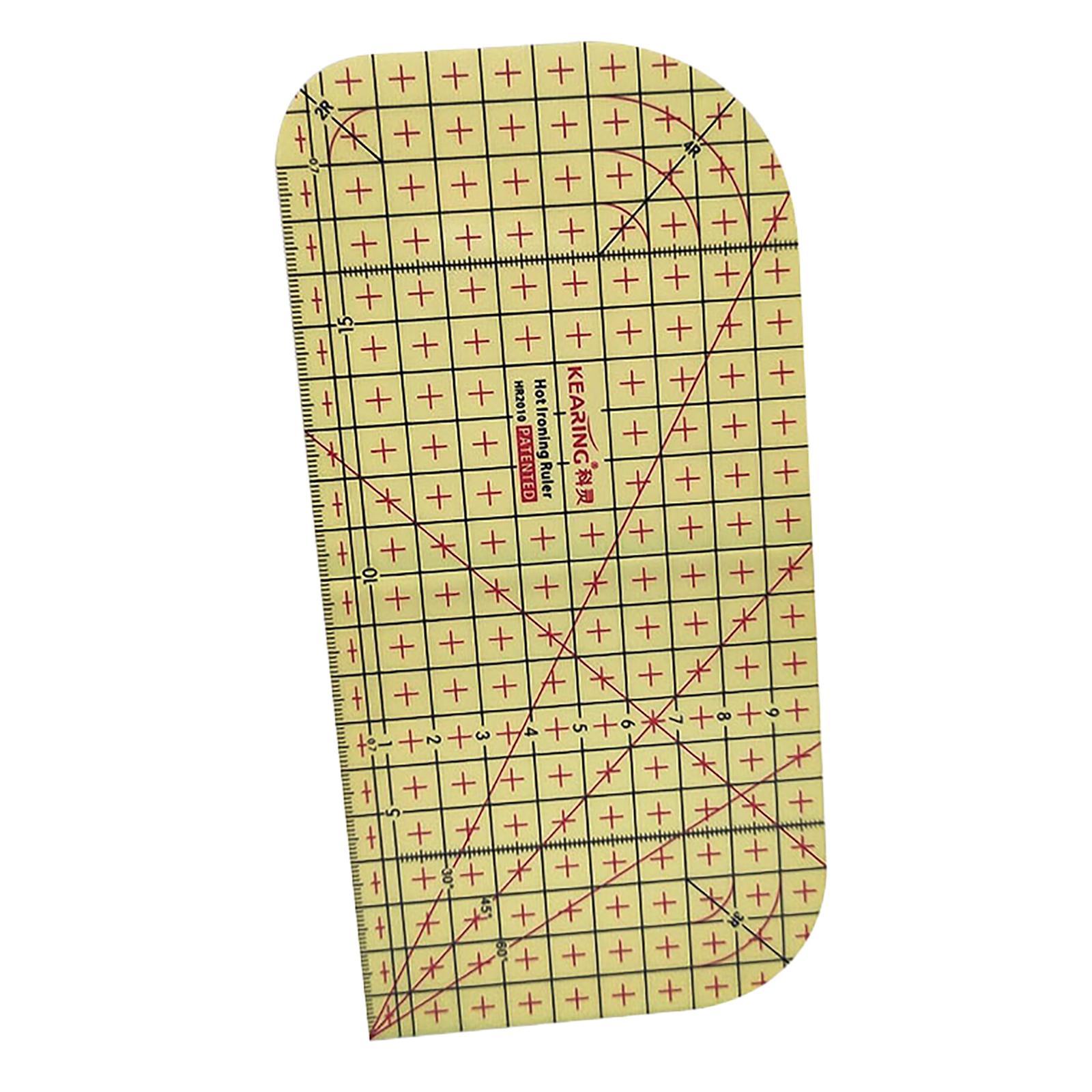 Plastic Hot Hemmer Ruler, Ironing Ruler Hot Ironing Measuring Ruler for Clothing Making