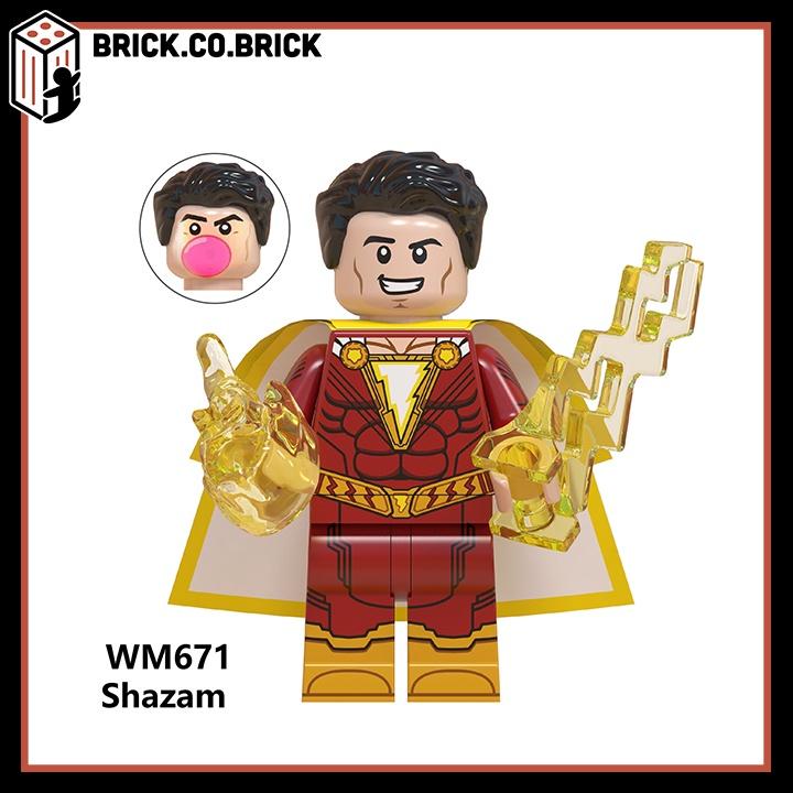 Xếp Hình Shazam Billy Batson Mary Thaddeus Sivana Freddy Freeman Darla Pedro Pena Minifigures Super Hero WM6058 - WM677