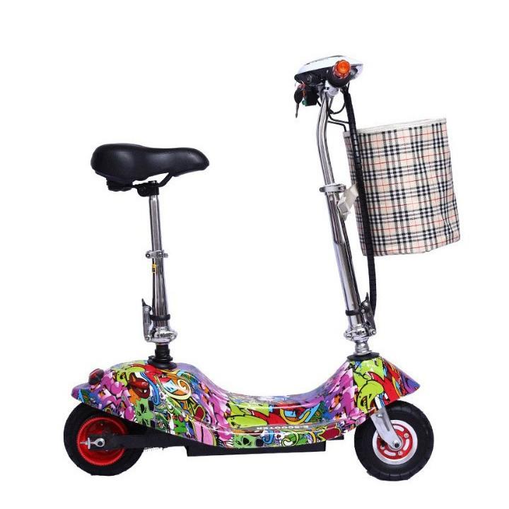 Xe điện scooter tải trọng 120kg 24V có giỏ xách tốc độ 30km/h - Home and Garden