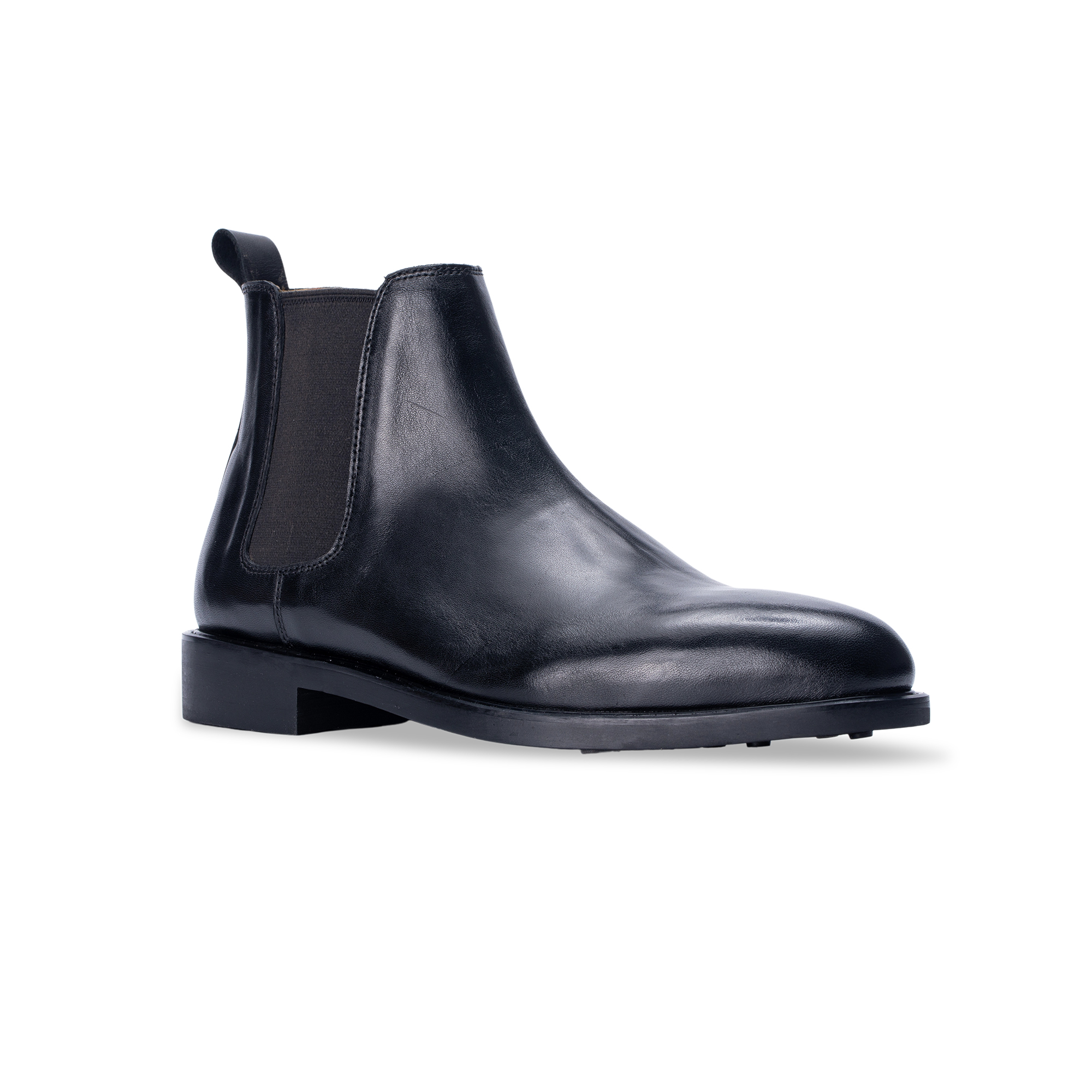Giày CHELSEA BOOTS ĐEN nam, giày da cao cấp da bò nhập khẩu handmade đánh màu patina , STEELER chính hãng BH 12 tháng