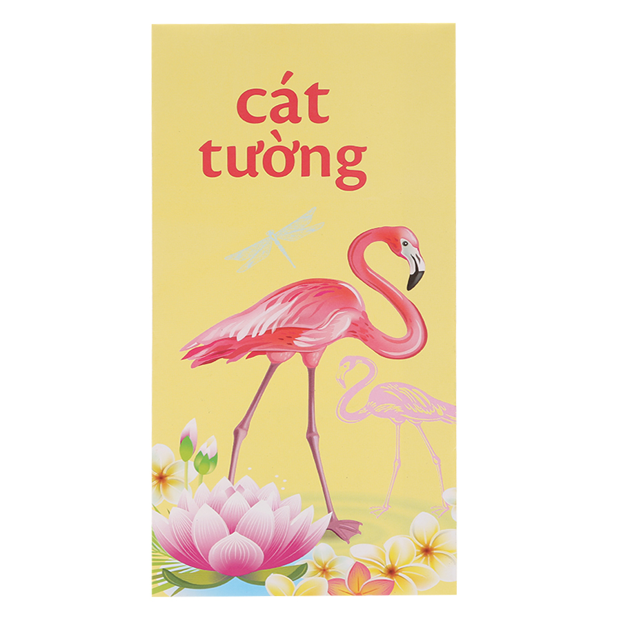 Bao Lì Xì Vĩnh Tiến &quot;Hồng Hạc&quot; - LX20-5 (8.5 x 16 cm) ( Xấp 10 Cái) - Mẫu Ngẫu Nhiên