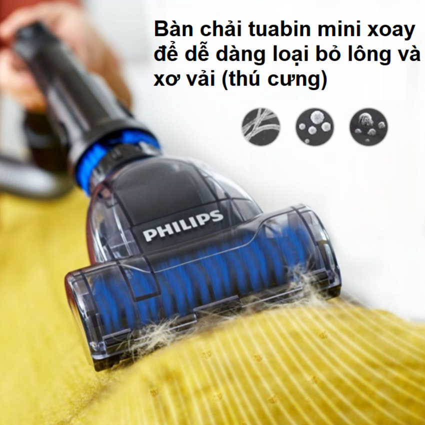 Máy hút bụi Philips PowerPro Active FC8632 Serial 5000 công suất 1700W - Hàng Nhập Khẩu