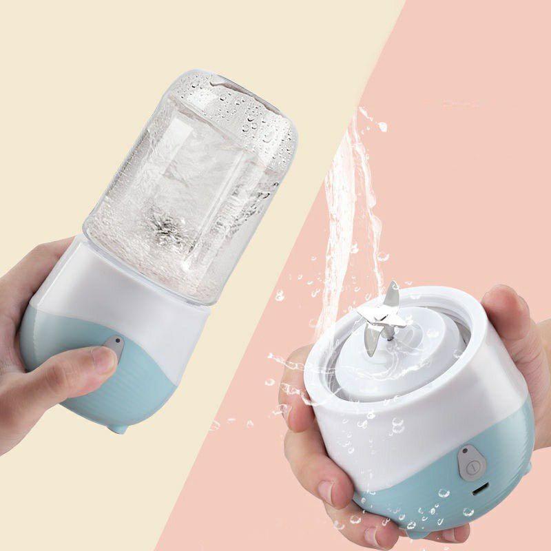 Máy xay sinh tố cầm tay mini HONGUO 6 lưỡi cực mạnh - Máy xay sinh tố mini sạc pin 300ml ép trái cây hoa quả