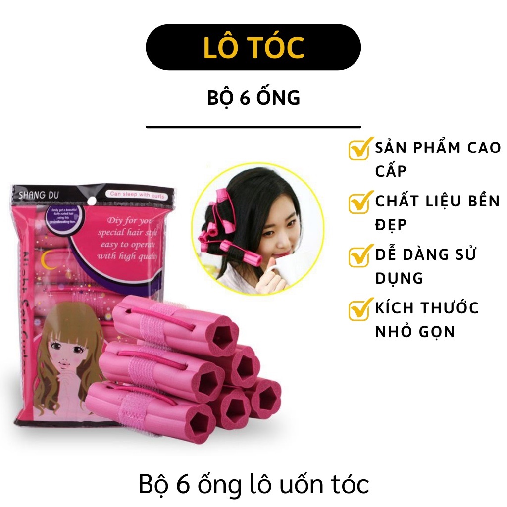 Set 6 Ống Uốn Tóc Xoăn Night Curler