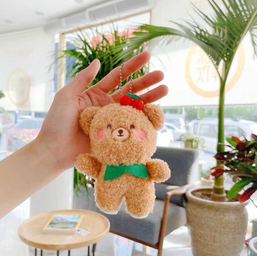 Móc khóa Gấu Thỏ bông Noel cute cài túi balo phong cách Giáng sinh ấm áp làm quà tặng ý nghĩa