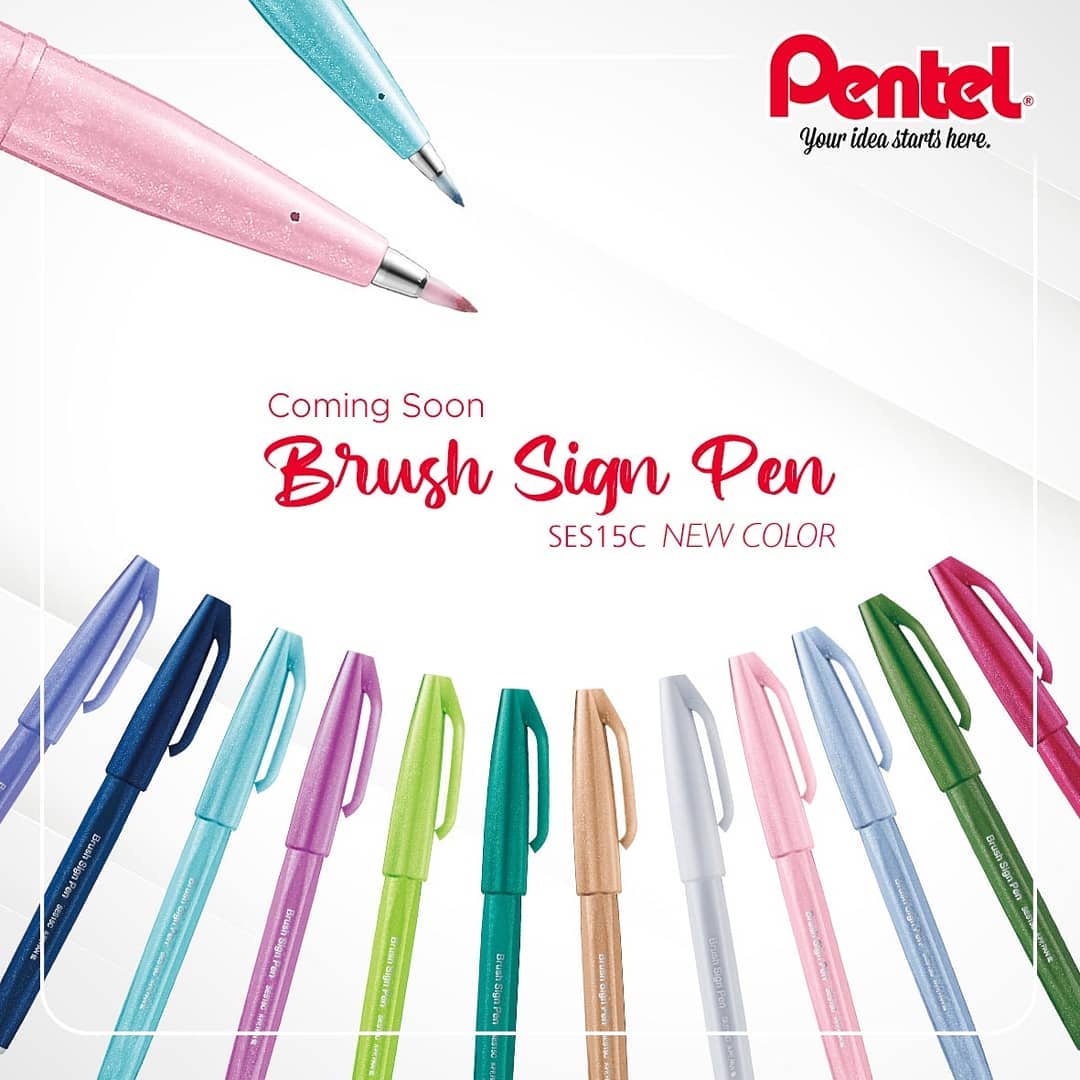 Bút Viết Thư Pháp Nhật Bản Pentel Brush Sign Pen SES15C