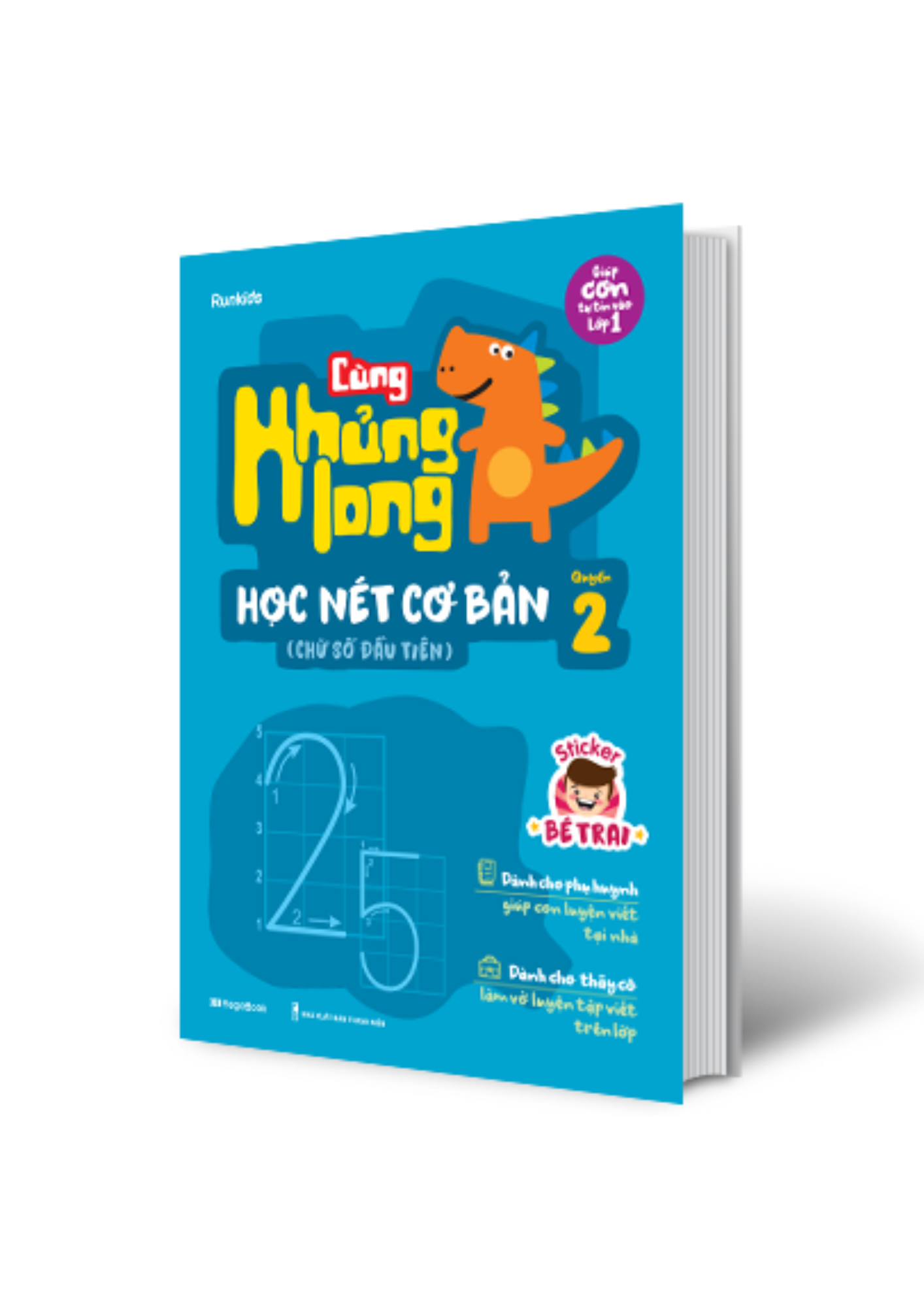 Cùng Khủng Long Học Nét Cơ Bản (Bé Trai) - Quyển 2_MEGABOOK