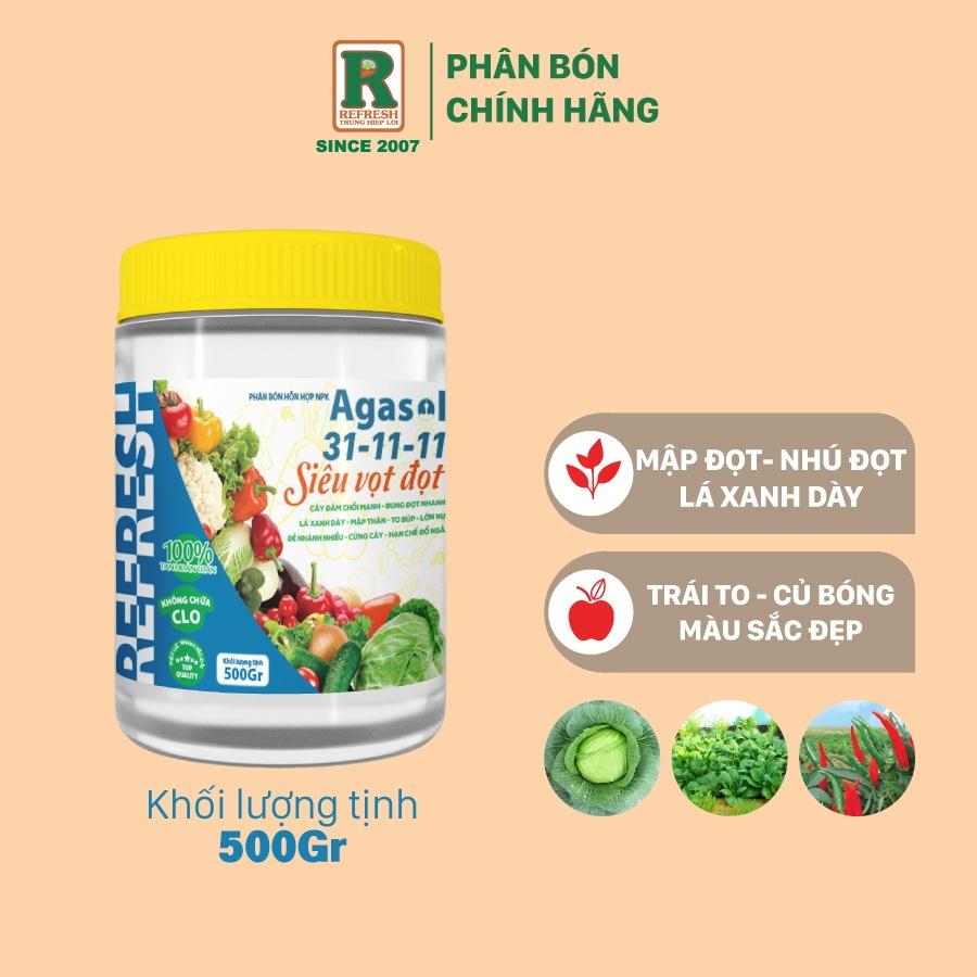Phân bón lá Agasol 31-11-11 + TE SIÊU VỌT ĐỌT - Đâm chồi mạnh, bung đọt nhanh, lá xanh dày chuyên cho rau màu