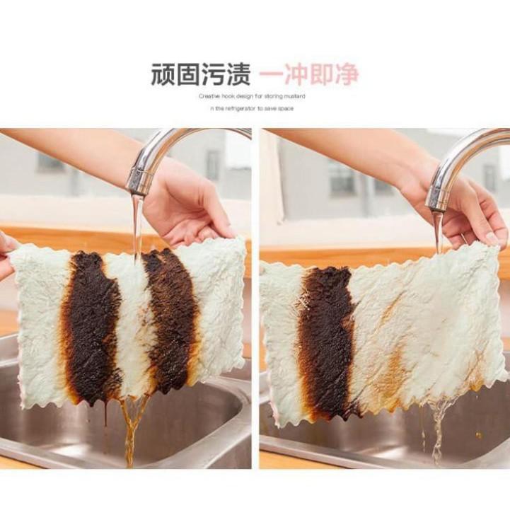 Khăn lau ️FREESHIP️Set 10 Khăn Lau Nhà Bếp 2 Mặt Đa Năng Siêu Th