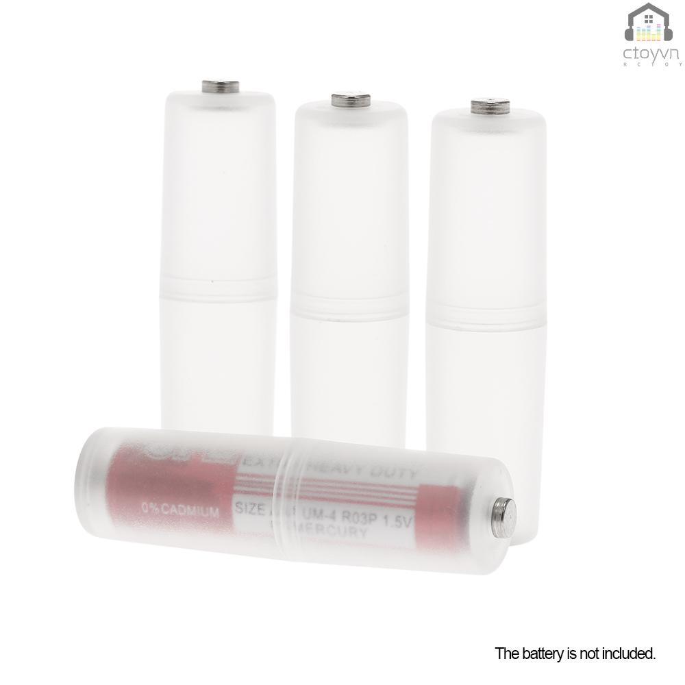 Bộ 4 giá đỡ chuyển đổi pin AAA sang AA kích thước nhỏ gọn