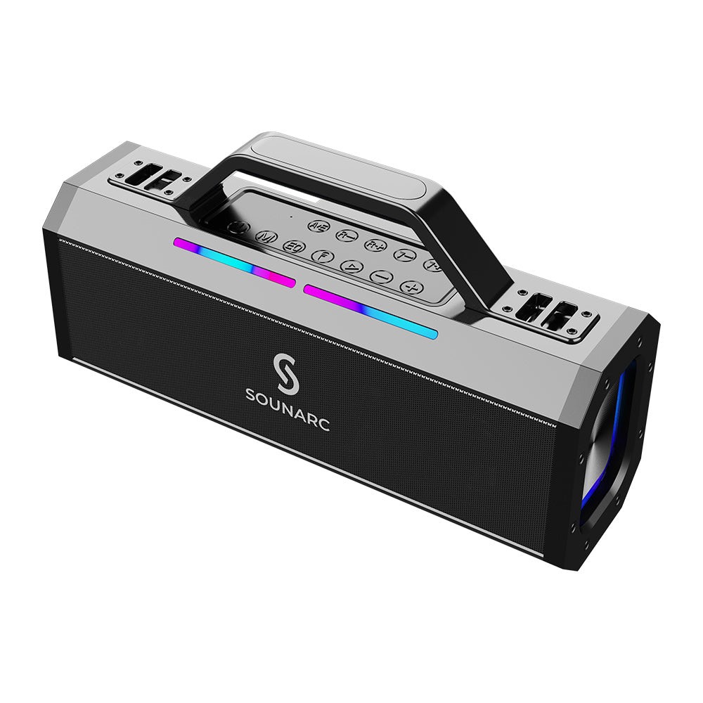 Loa Karaoke Bluetooth 5.0 Sounarc K1 + 2 Micro Không Dây Công Suất 150W | Pin 18000mAh tích hợp | Chống nước IPX6 | Hỗ Trợ Thẻ Nhớ TF, Micro, USB, AUX - Hàng chính hãng