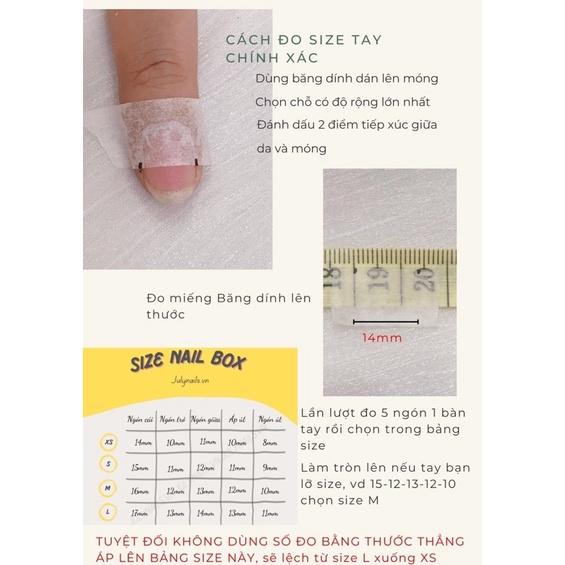 Nail Box Thiết Kế Màu Trắng Nail Cô Dâu Móng Giả Dài Nhọn Đính Nơ nb099