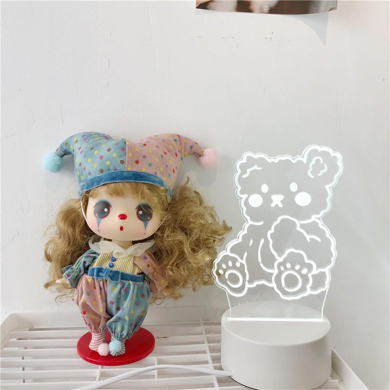Đèn ngủ 3D hình gấu cute phong cách hàn quốc. Quà tặng sinh nhật, quà tặng
