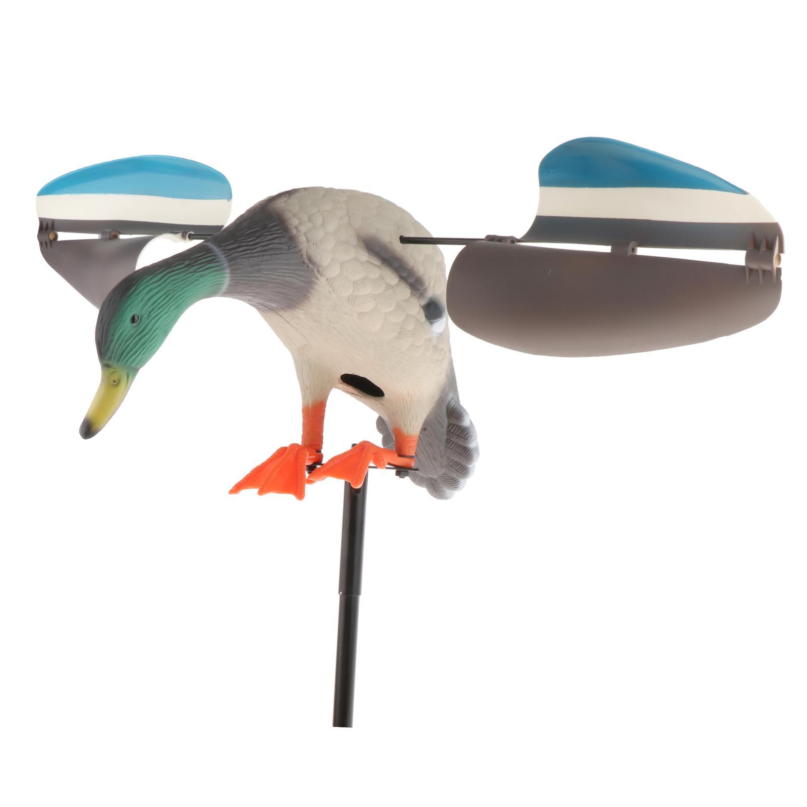 Wind-driven Duck Decoy Outdoors Hunting Shooting Fake Mallard Drake Duck Hunting Accessories
