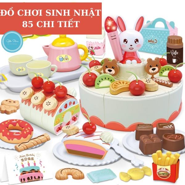 Đồ chơi sinh nhật màu hồng 85 chi tiết cho bé