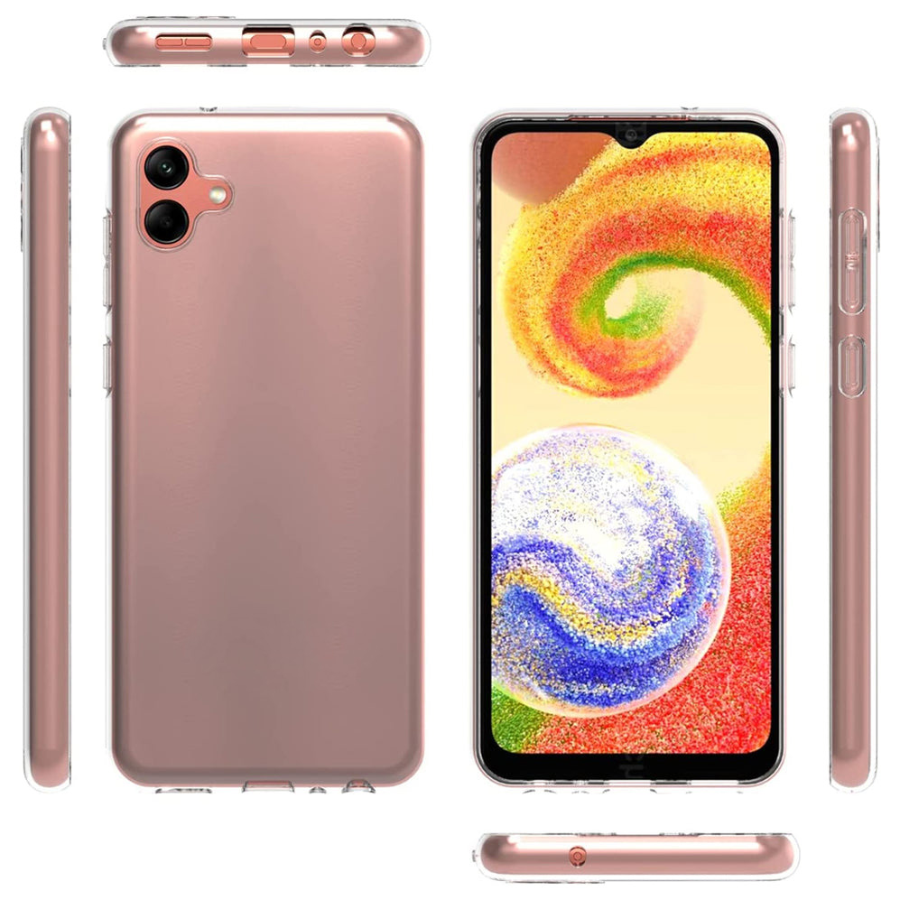 Ốp lưng silicon dẻo cho Samsung Galaxy A04 hiệu Ultra Thin trong suốt mỏng 0.6mm độ trong tuyệt đối chống trầy xước - Hàng nhập khẩu
