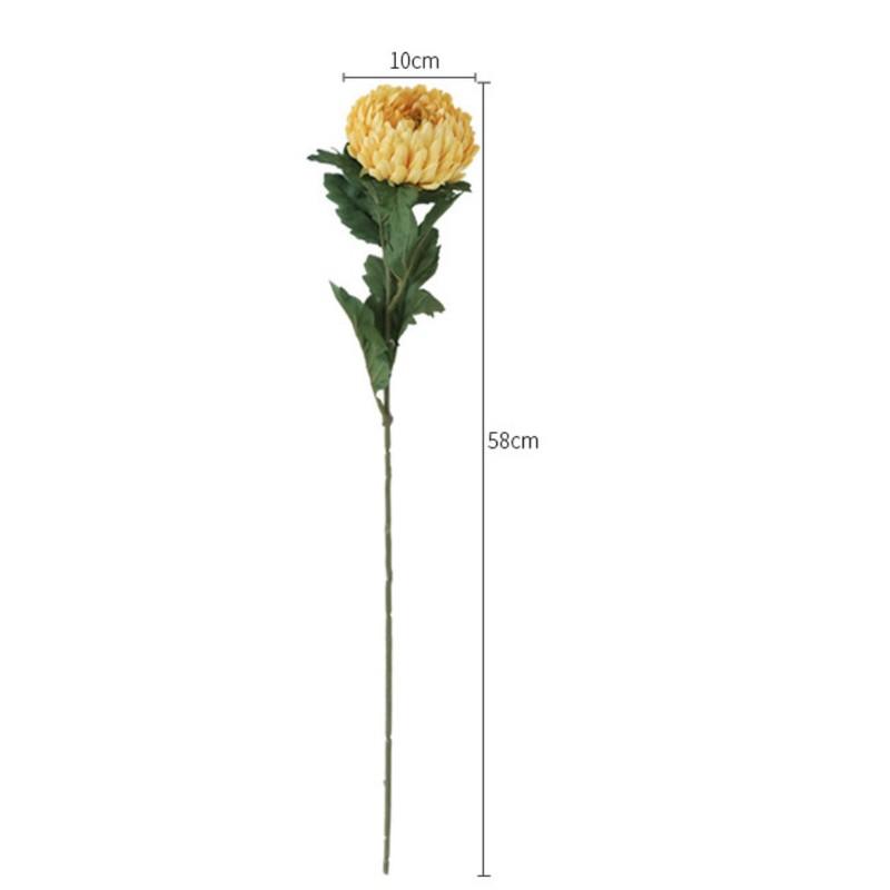 Hoa giả - Cành cúc mẫu đơn nhân tạo giống thật đến 99%, cao 58cm sang trọng cao cấp, hoa decor trang trí