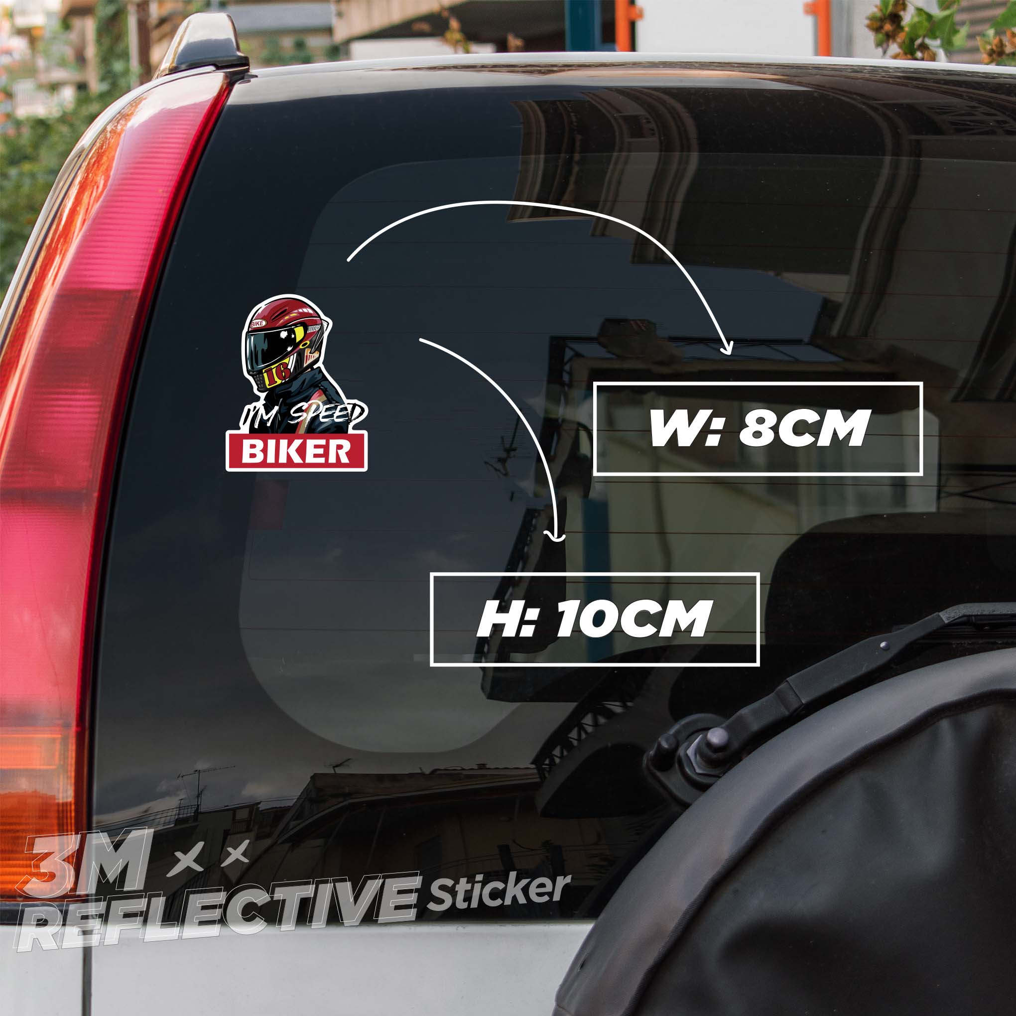 IM SPEED BIKER 3M - Reflective Sticker Die-cut Hình dán phản quang thương hiệu STICKER FACTORY