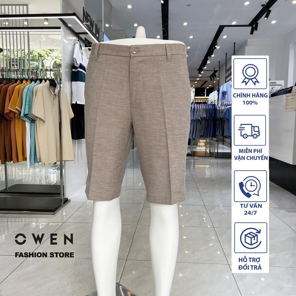 Quần short tây nam owen màu nâu sáng ST231277