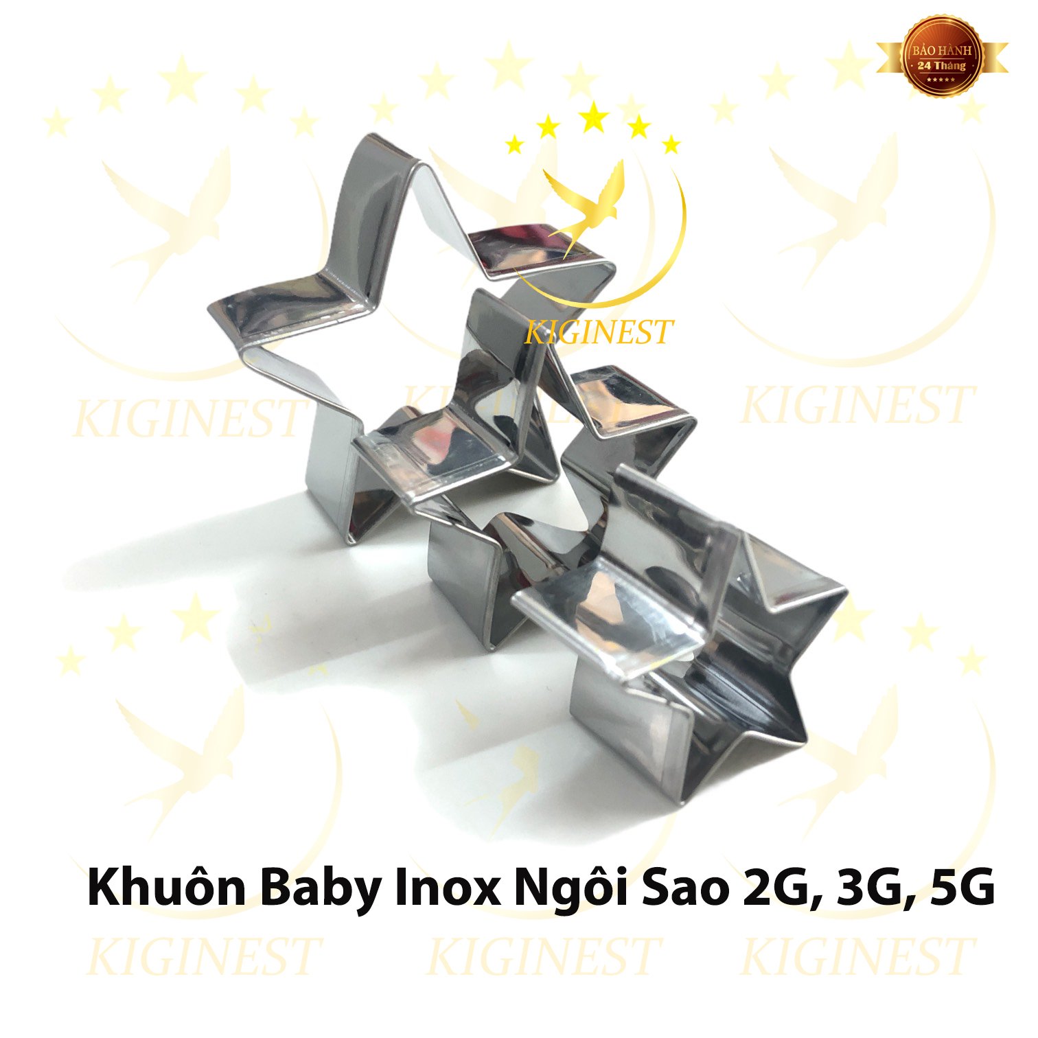 KHUÔN YẾN INOX BABY NGÔI SAO 2G, 3G, 5G ĐẮP, SẤY VÀ ĐỊNH HÌNH TỔ YẾN- SET YẾN CHƯNG CHẤT LƯỢNG