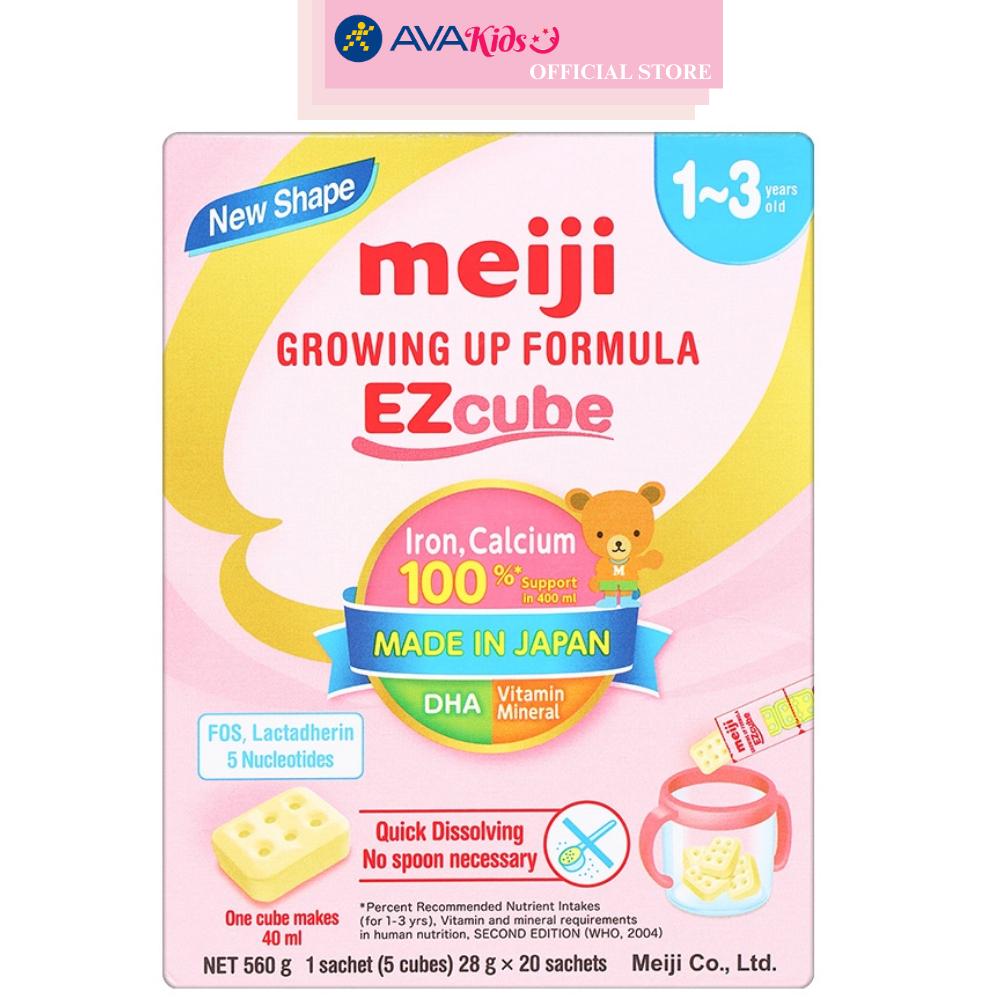 Sữa bột dạng thanh Meiji Growing Up Formula Ezcube 560g (1 - 3 tuổi)