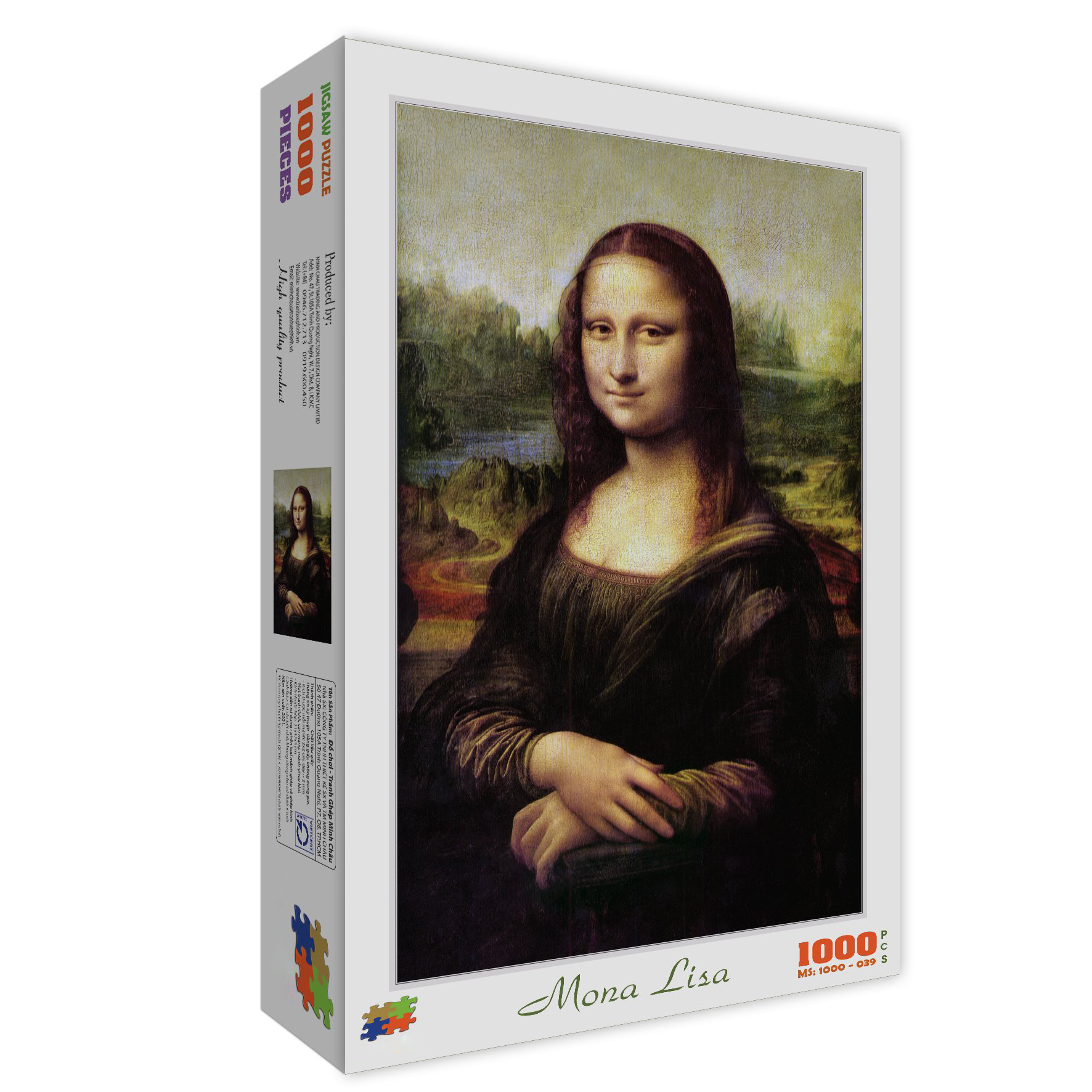 Bộ tranh xếp hình cao cấp 1000 mảnh – Mona Lisa (50x80cm)