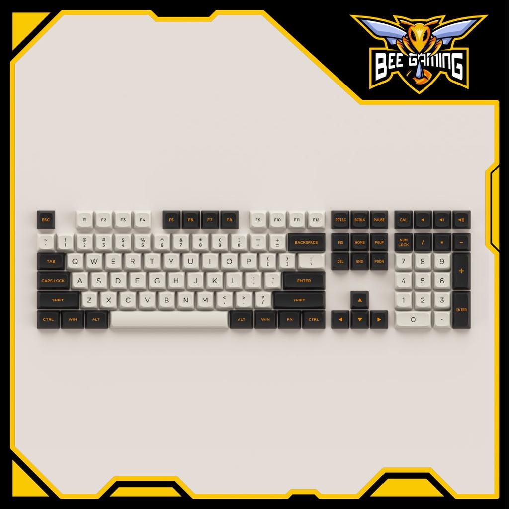 Bộ keycap chính hãng AKKO - Carbon Retro (PBT Double Shot / ASA-Low Profile / 155 nút))