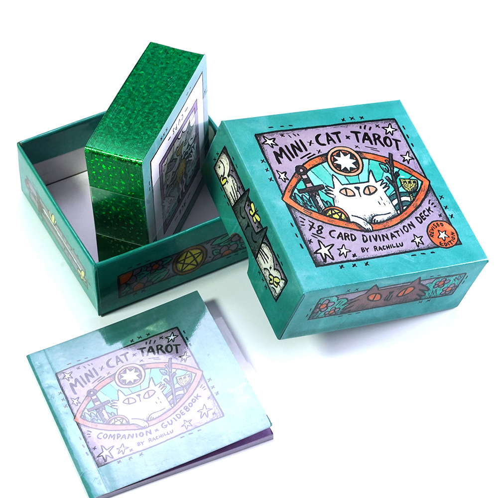 [Mạ Cạnh Size Gốc] Bộ Bài Mini Cat Tarot 78 Lá Bài Đá Thanh Tẩy