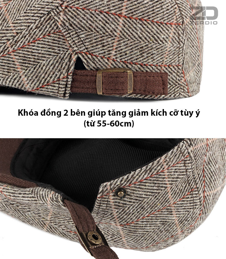 Mũ Nồi Nam LAURENCLAY, Nón Beret Nỉ Cotton Dệt Kim Cao Cấp MN053