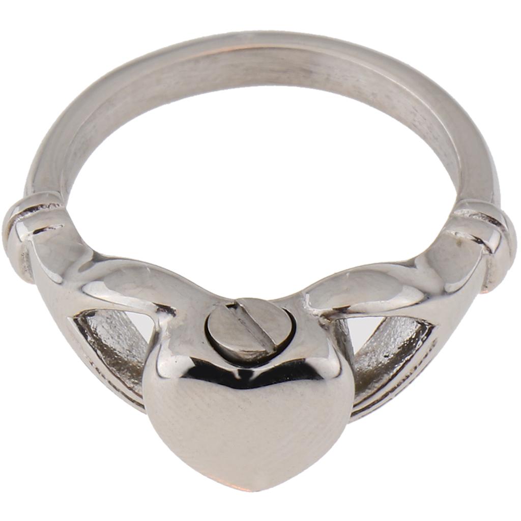 Heart Memorial Ring Pet Urn Ashes Holder Finger Ring Cremation Jewelry