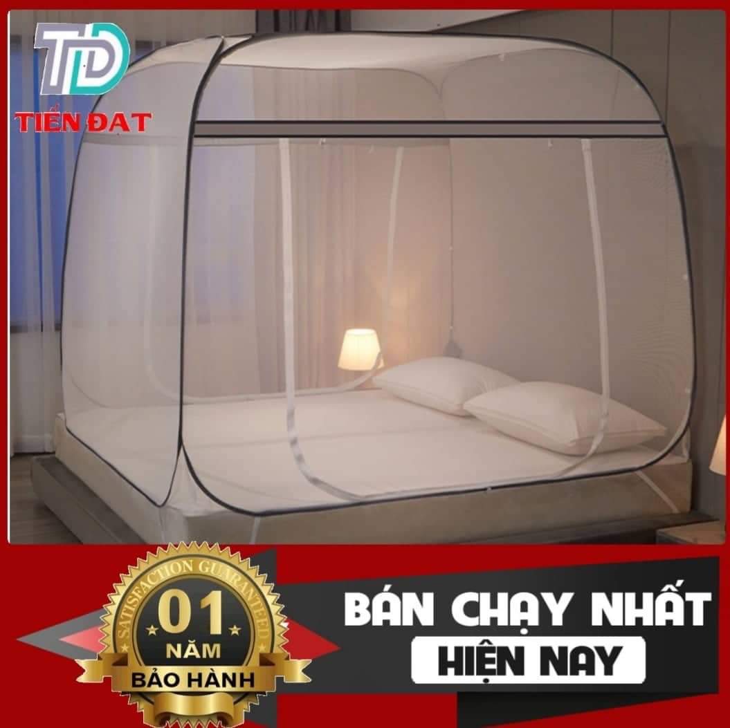 Màn chụp tự bung đỉnh vuông TIẾN ĐẠT - Mẫu mùng chụp tự bung người lớn chống muỗi gấp gọn tiện dụng