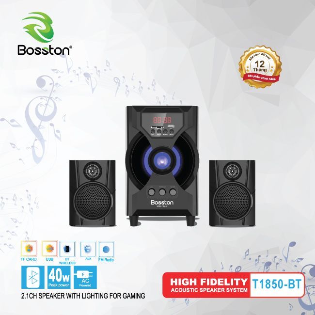 Loa vi tính Bosston bluetooth 2.1 T1850-BT - JL - HÀNG CHÍNH HÃNG