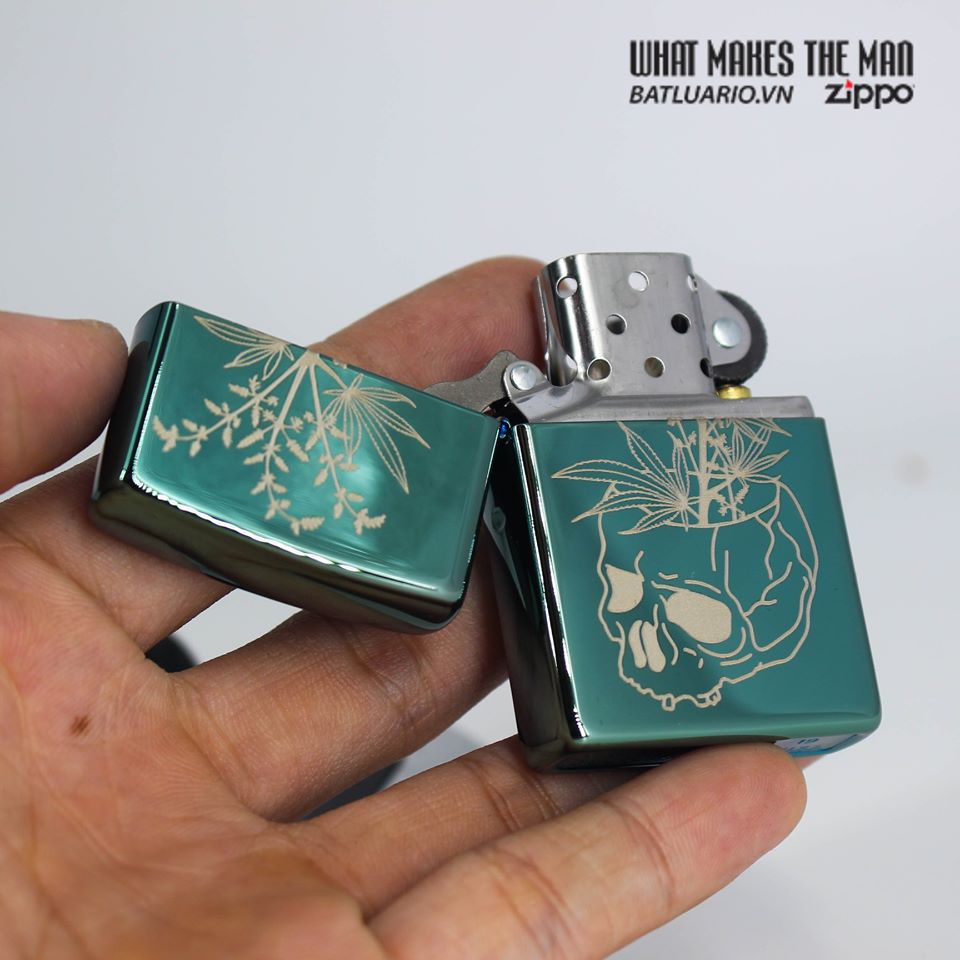 Bật Lửa Zippo 49142 – Zippo Botanical Design High Polish Green