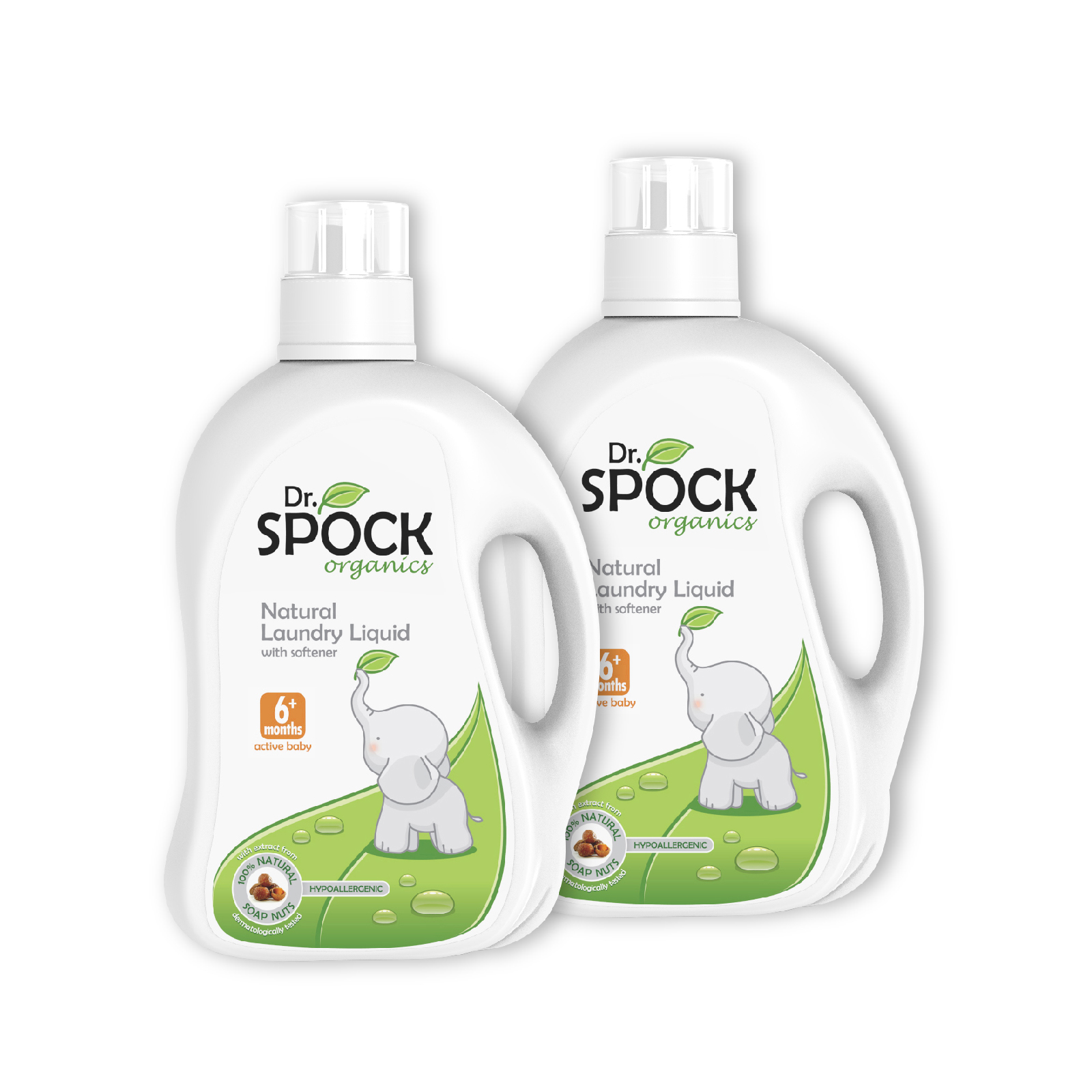 COMBO 2 Giặt xả Dr. Spock Organic 6+ Cho Trẻ từ 6 tháng tuổi Chai 2000ml