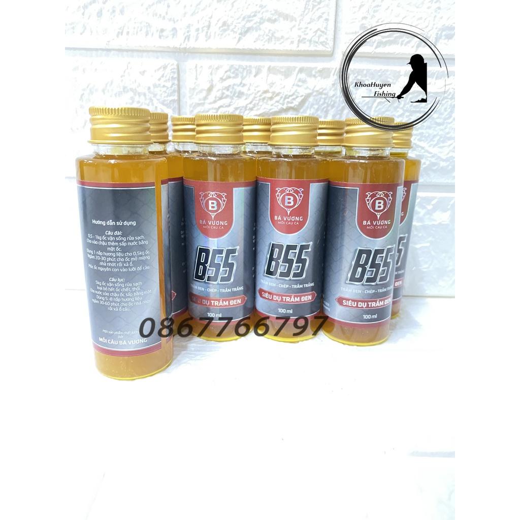 Siêu Dụ B55 - Hương liệu siêu dụ câu cá trắm đen ngâm ốc - Mồi câu Bá Vương - KhoaHuyen Fishing